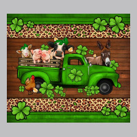 St Patricks Farm Animals Truck Long Sleeve Tee | Teevron