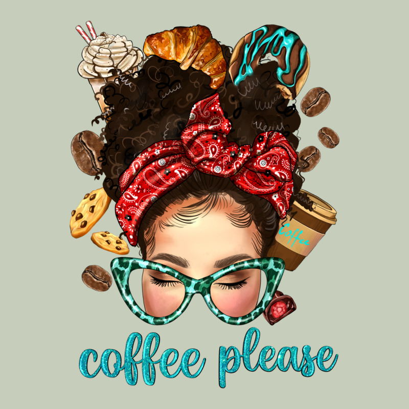 Coffee Please Messy Bun With Coffee Bean Bbs Classic Tee by BundleAndBundleShop | Teevron