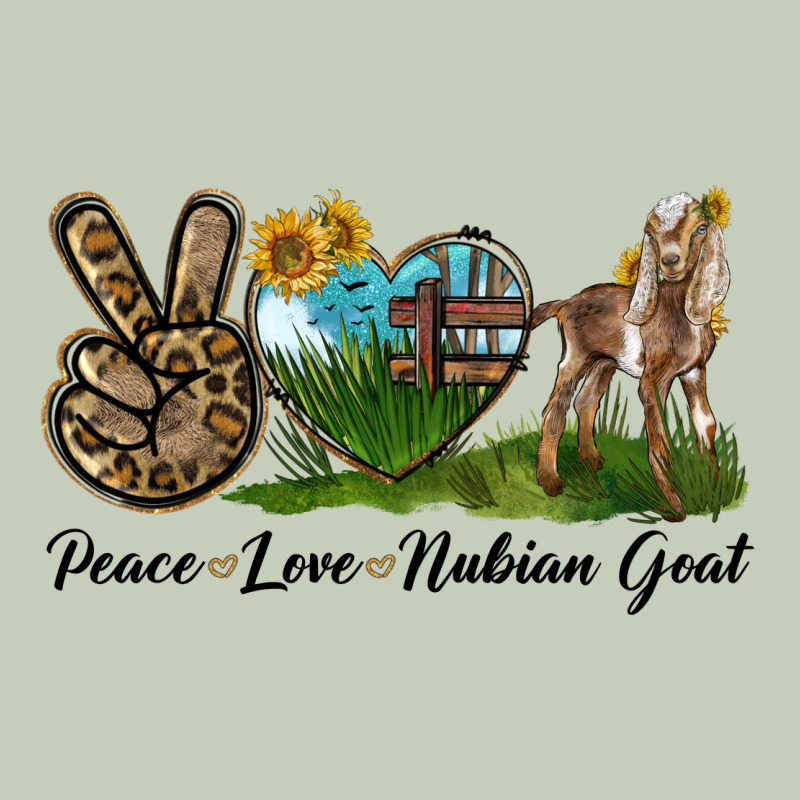 Peace Love Nubian Goat Ladies Tee by LillyAllenDesigns | Teevron
