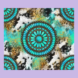 Gemstone Leopard Cowhide Heavy Core Tee Designed By Nancycooperartshop