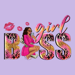 Girl Boss Afro Black Woman Heavy Core Tee Designed By Nancycooperartshop