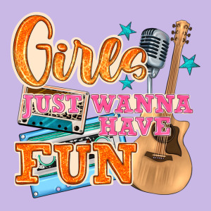 Girls Just Wanna Have Fun Heavy Core Tee Designed By Nancycooperartshop