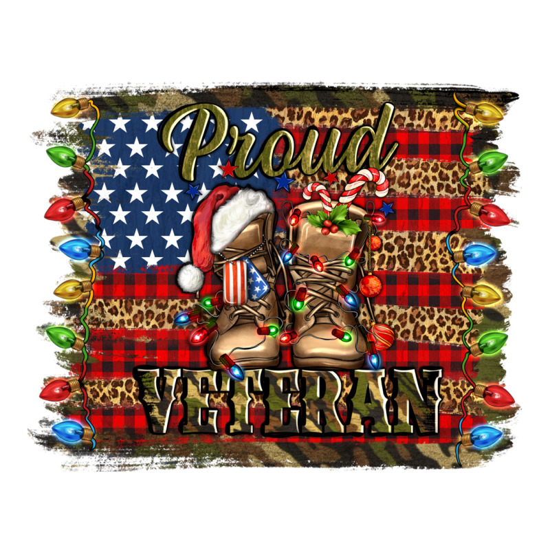 Proud Veteran Christmas Army Ladies Tee by Jasminsmagicworld | Teevron