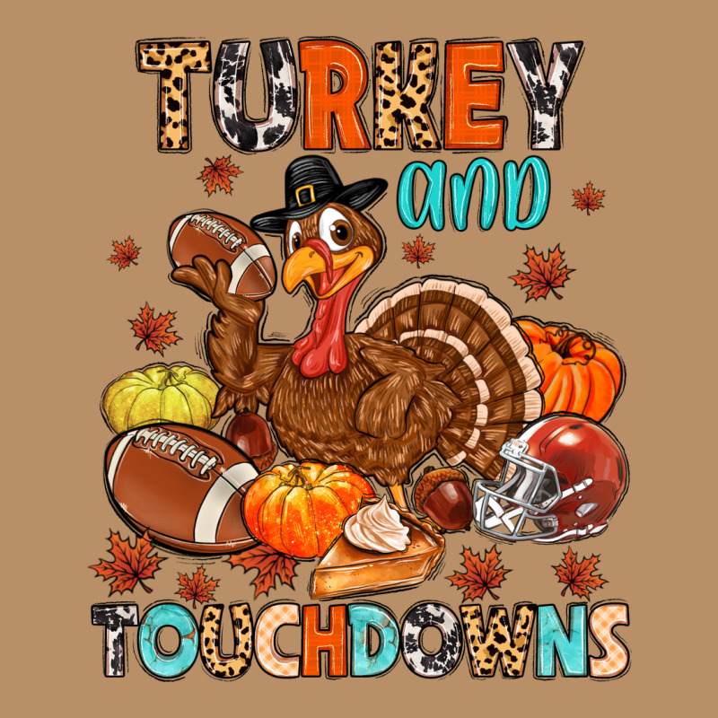 Turkey And Touchdowns Vintage Hoodie by MaliasSmallBusiness | Teevron
