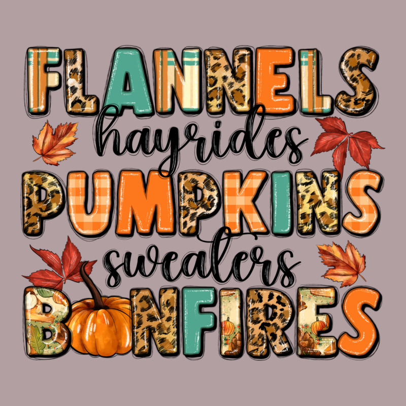 Flannels Hayrides Pumpkinsbonfires Vintage Hoodie by MaliasSmallBusiness | Teevron