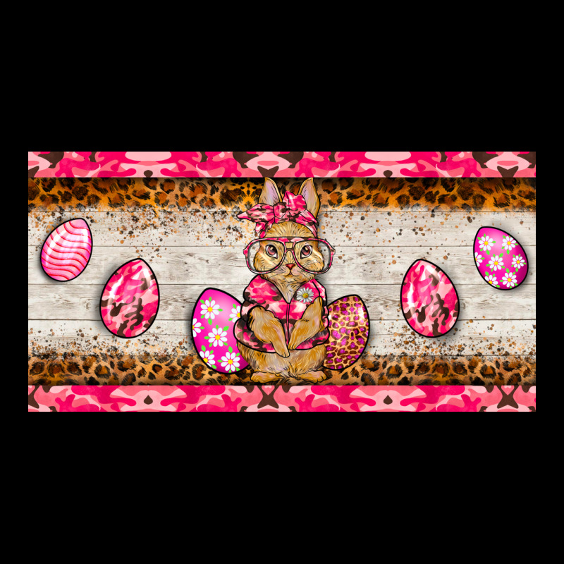 Pink Camouflage Egg Hunter Bunny   License Plate Ladies Tee by BarkalooDesign | Teevron
