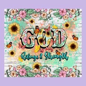 God Is My Refugee And Strength Heavy Core Tee Designed By Nancycooperartshop