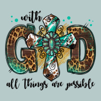 With God All Things Are Possible Gemstone Cross Heavy Core Tee | Teevron