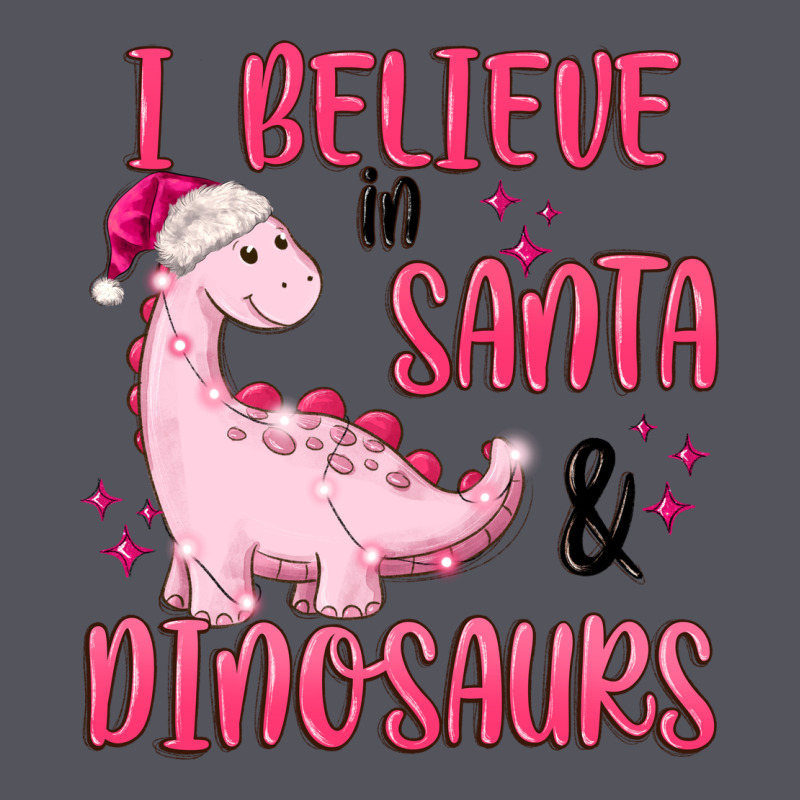 I Believe In Santa & Dinosaurs Pink Vintage Hoodie by MaliasSmallBusiness | Teevron