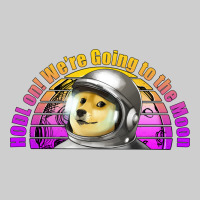 Doge Coin Hodl On We're Going To The Moon Retro Sunset Premium Tee | Teevron