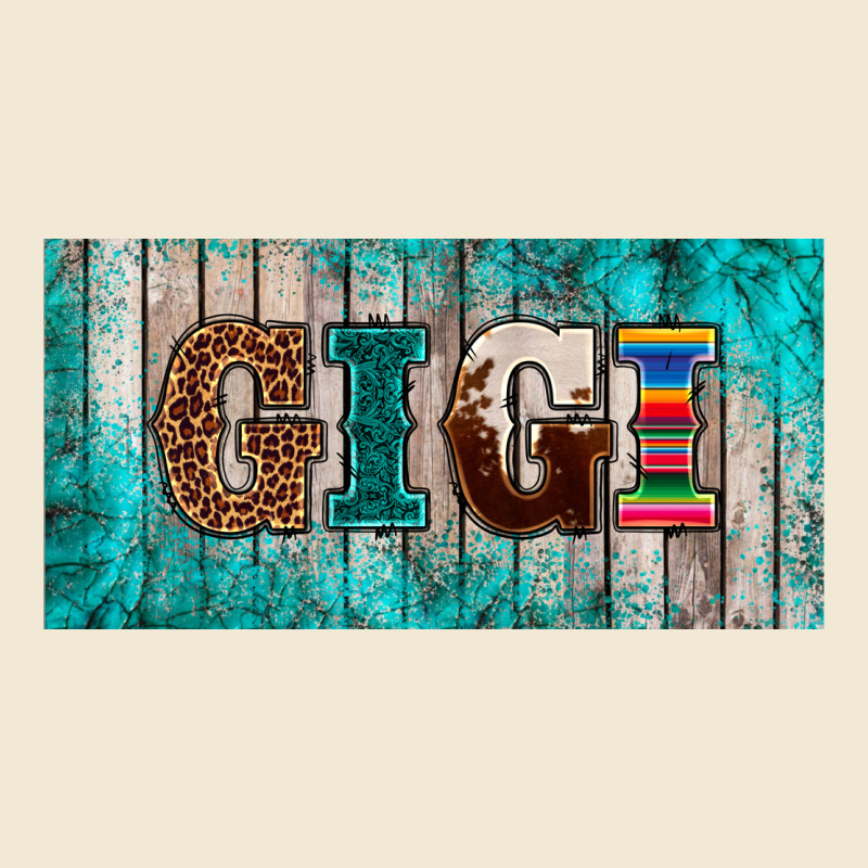 Western Turquoise Gigi License Plate Ladies Tee by BarkalooDesign | Teevron