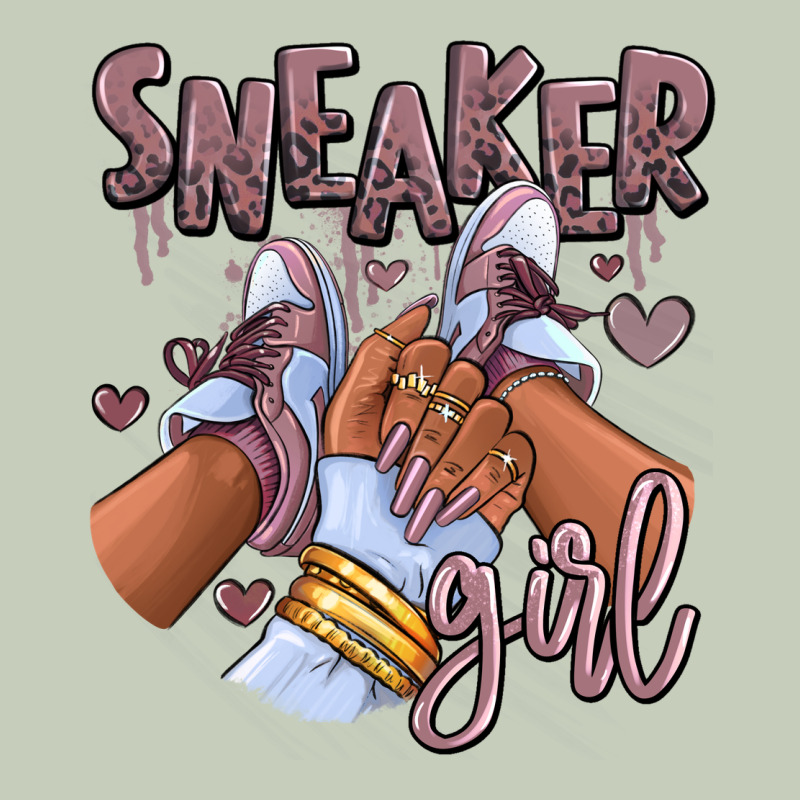 Sky J Mauve Sneaker Girl Afro Woman Long Sleeve Tee by RanaPortraitStore | Teevron