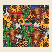Western Cactus Sunflower Highlands Cow Premium Tee | Teevron