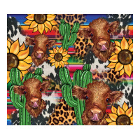 western cactus sunflower highlands cow | Teevron