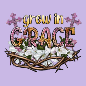 Grow In Grace Heavy Core Tee Designed By Nancycooperartshop