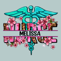 Floral Nurse Custom Name Heavy Core Tee | Teevron