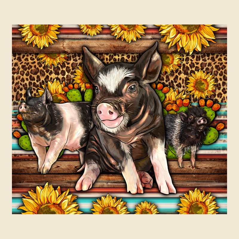 Western Cute Hampshire Pigs Premium Tee by LillyAllenDesigns | Teevron