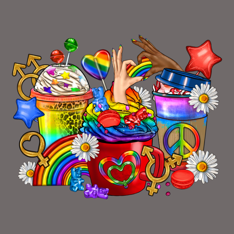 Lgbtq+ Pride Coffee Cups Urban Heavy Tee by BundleAndBundleShop | Teevron