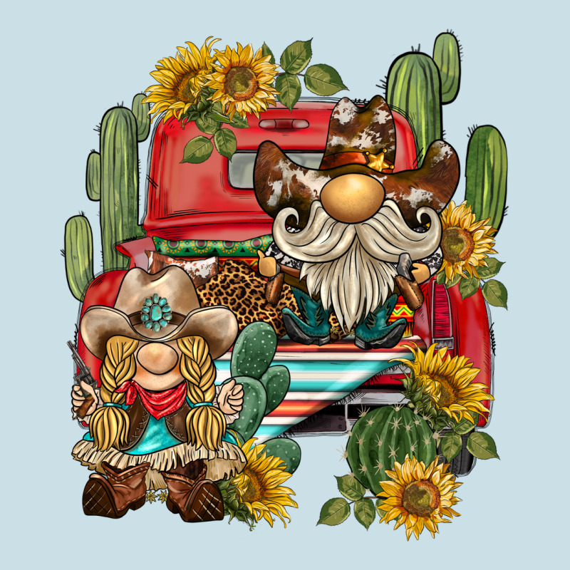 Western Gnome Truck Cactus Sunflower Ladies Tee by BarkalooDesign | Teevron