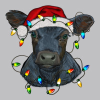 Christmas Baby Black Angus Calf With Lights Long Sleeve Tee | Teevron