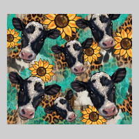 Western Leopard Sunflower Black And White  Cow Premium Tee | Teevron