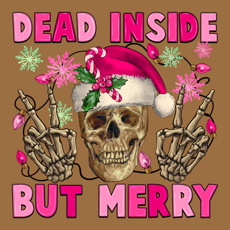 Dead Inside But Merry Pink Christmas Skeleton Vintage Tee by NancyCooperArtShop | Teevron