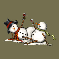 Snowman With Wine Vintage Hoodie | Teevron