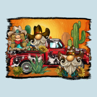 Western Truck Cowboy Gnome Background Ladies Tee | Teevron
