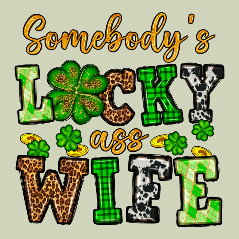 St. Patrick's Somebody’s Lucky Ass Wife Heavyweight Hoodie by OliviaCreatesArt | Teevron