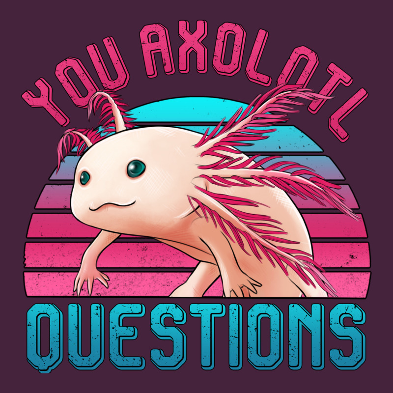 You Axolotl Questions 80's Retro Sunset Premium Tee by Jasminsmagicworld | Teevron