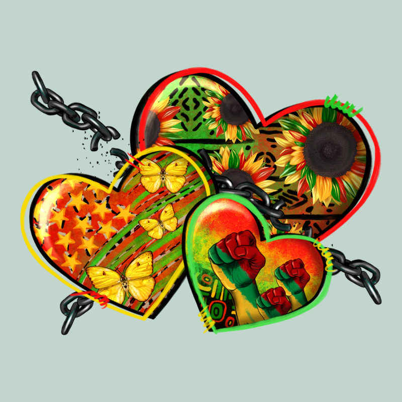 Juneteenth Hearts Zipper Hoodie by CowGirlArtShop | Teevron