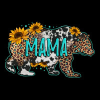 Mama Bear Sunflowers Leopard Cowhide Mother's Day Ladies Tee | Teevron