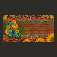 Custom Cowboy Boots Sunflowers And Cactus License Plate Heavy Core Tee | Teevron