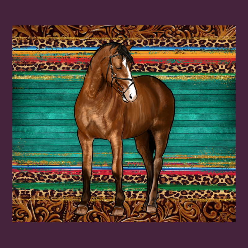 Western Horse Serape  Leather Leopard Premium Tee by BarkalooDesign | Teevron