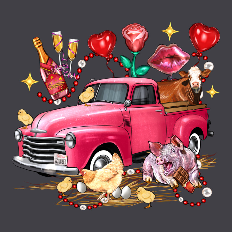 Valentine's Day Truck Farm Animals Heavyweight Hoodie by FaDigitalArtStudio | Teevron