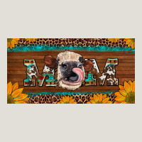 Western Heifer Mom With Sunflowers And Turquoise License Plate Heavy Core Tee | Teevron
