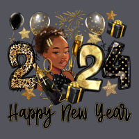 2024 Happy New Year Black Woman Vintage Hoodie | Teevron