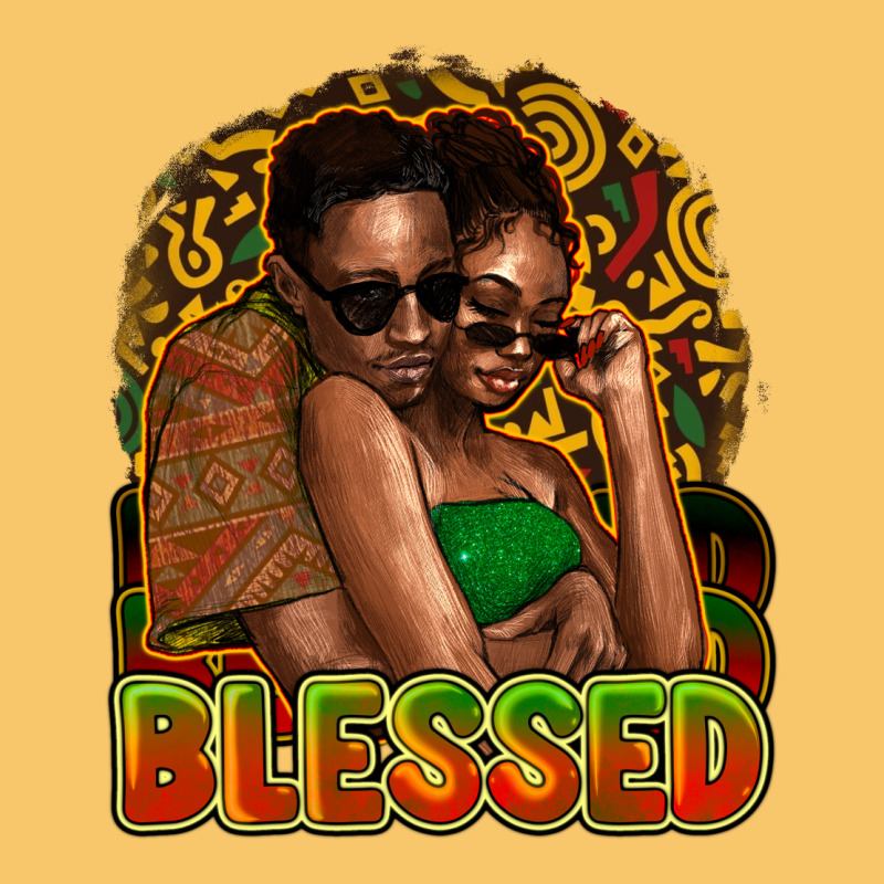 Black Couple Blessed Vintage Hoodie by NancyCooperArtShop | Teevron