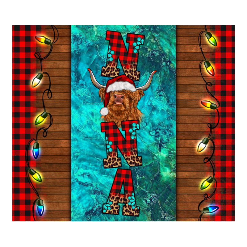Nana Highland Cow Christmas Premium Tee by BarkalooDesign | Teevron