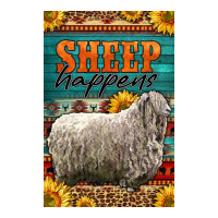 Western Sheep Happens Sunflowers Premium Tee | Teevron