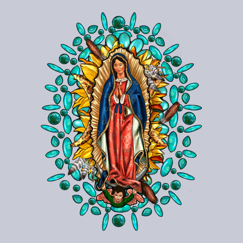 Our Lady Of Guadalupe Gemstone Sunflowers Heavyweight Hoodie by FaDigitalArtStudio | Teevron