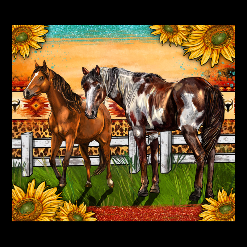 Western Ranch Horses Premium Tee by LillyAllenDesigns | Teevron