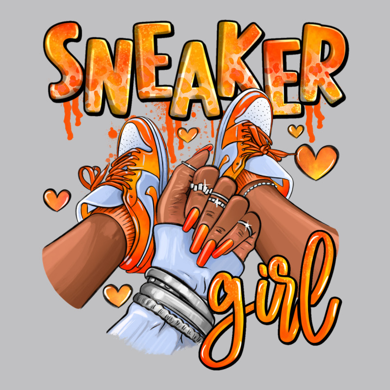 Orange Galaxy Sneaker Girl Afro Woman Long Sleeve Tee by RanaPortraitStore | Teevron