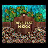 Preview Custom Cactus And Sunflowers Leopard Turquoise Heavy Core Tee | Teevron