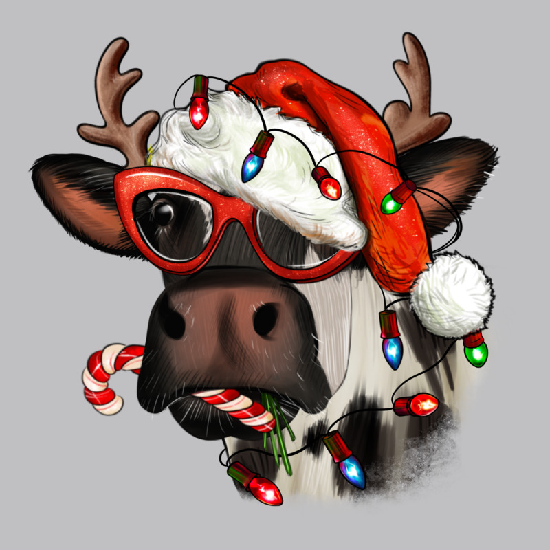 Christmas Cow With Antlers Long Sleeve Tee by Jasminsmagicworld | Teevron