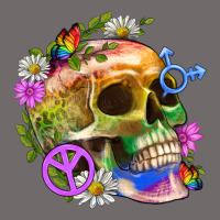 Pride Skull And Transgender Symbol With Peace Urban Heavy Tee | Teevron