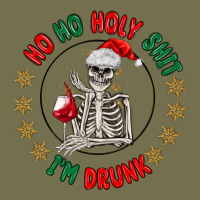 Ho Ho Holly Shit Skeleton Santa Vintage Hoodie | Teevron
