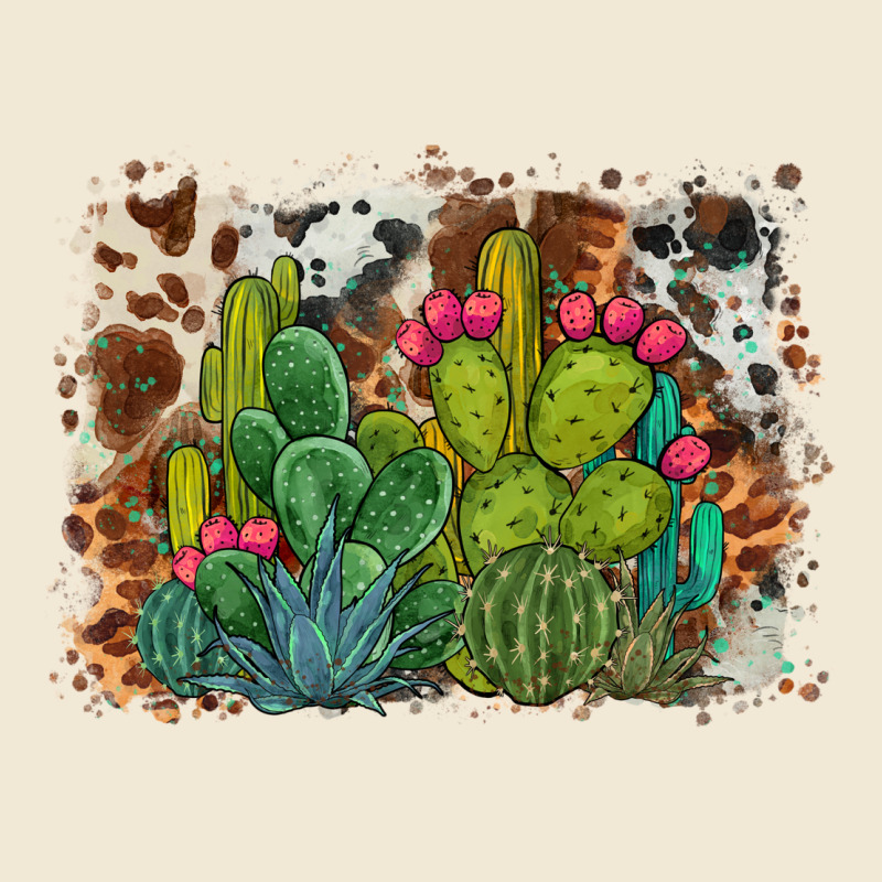 Watercolor Cactus Western Background Ladies Tee by BarkalooDesign | Teevron