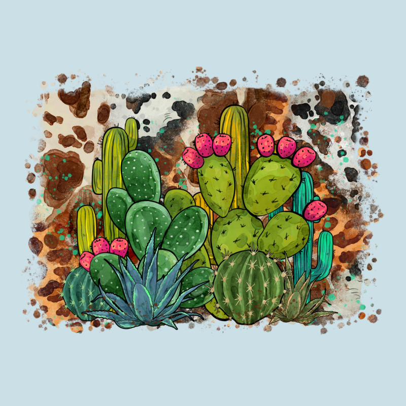 Watercolor Cactus Western Background Ladies Tee by BarkalooDesign | Teevron