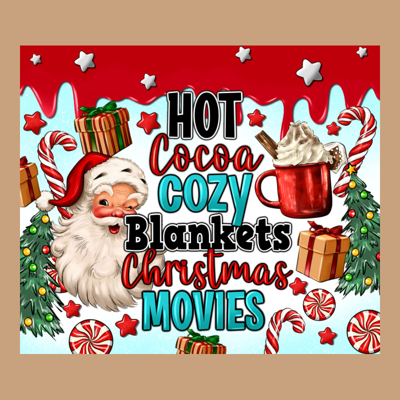Hot Cocoa Cozy Blankets Christmas Movies Tumbler Vintage Tee by MaliasSmallBusiness | Teevron